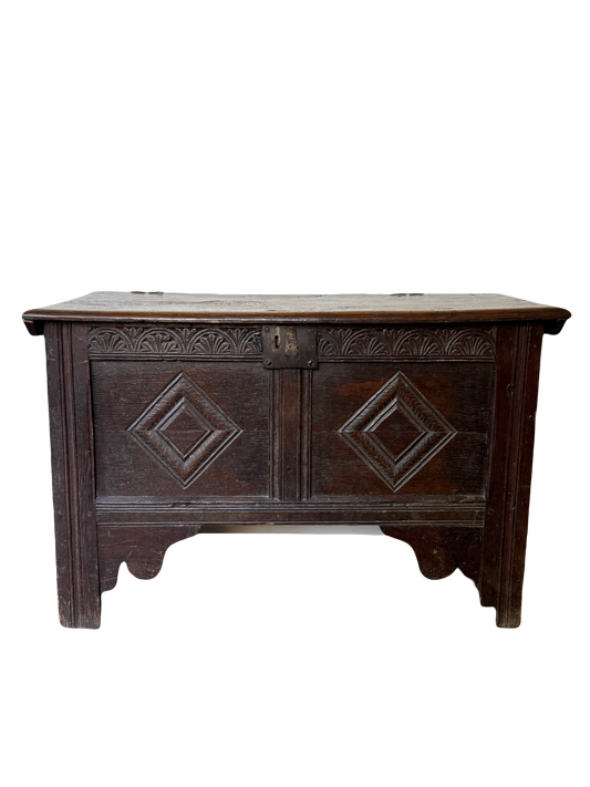 17th Century Carved Oak Coffer